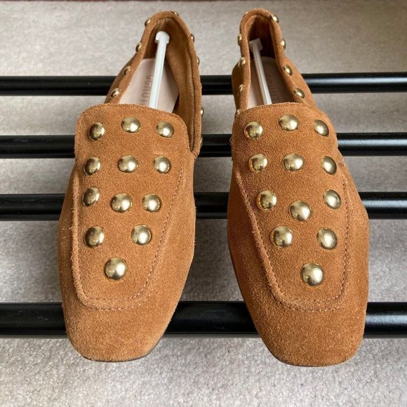 SCHUTZ Women Laurie Studded Loafer- NEW - NWOB - Picture 1 of 8